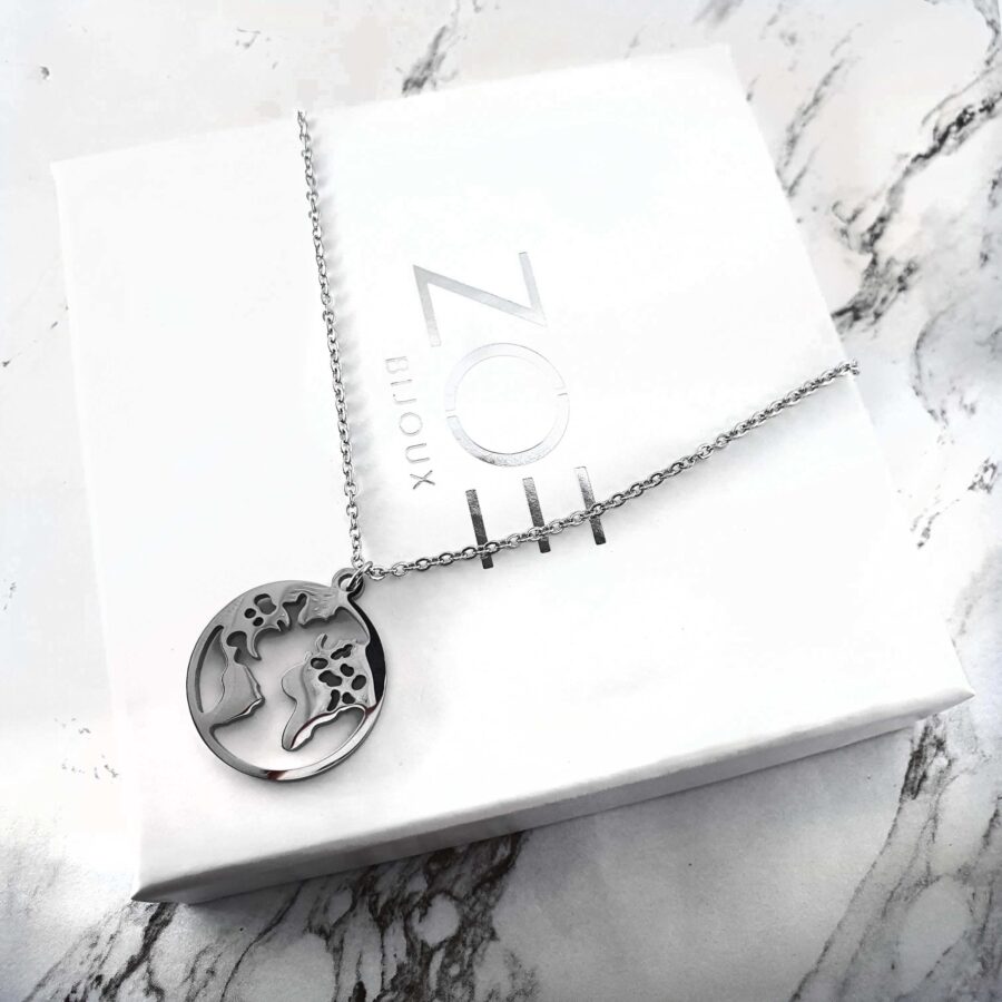 ZOE Mini Silver Vėrinys PASAULIS