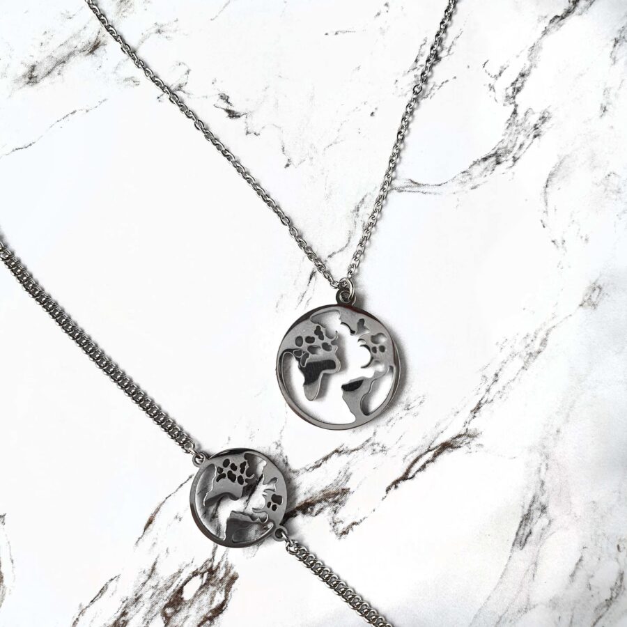 ZOE Mini Silver Vėrinys PASAULIS