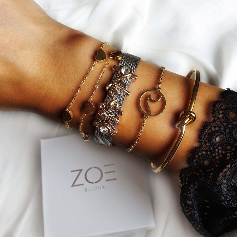 ZOE Mini Rose Gold Apyrankė ŠIRDELĖS