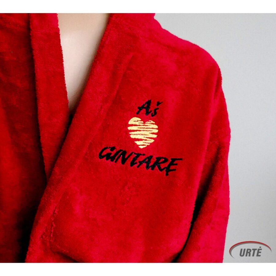 Siuvinėtas  chalatas "Aš myliu..."